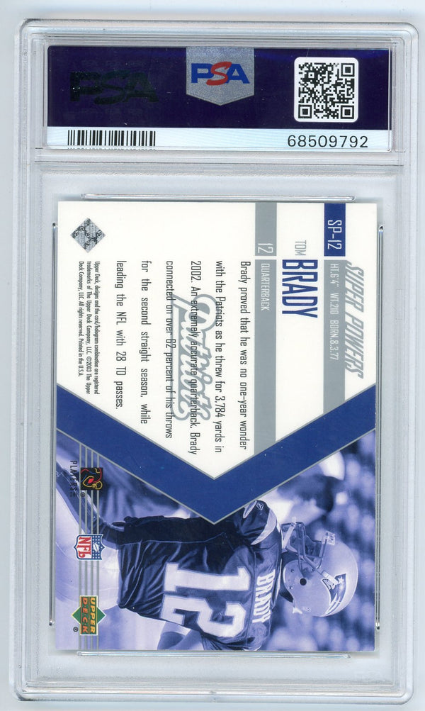 Tom Brady 2003 Upper Deck Super Powers #SP-12 PSA MT 9