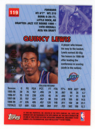 Quincy Lewis 2000 Topps Bowman Best Rookie Card #119