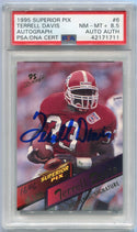 Terrell Davis 1995 Superior Pix Autographed Card #6 1646/5000 PSA Authentic Auto
