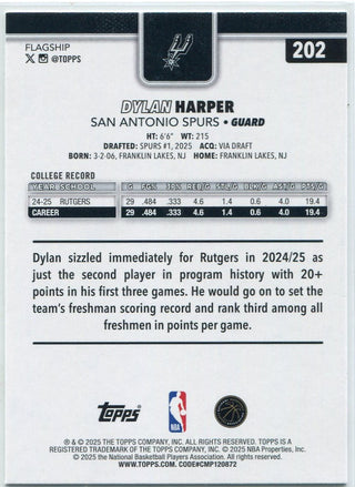 Dylan Harper 2025 - 2026 Topps RC #202