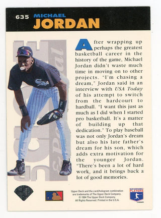Michael Jordan 1994 Upper Deck Up Close & Personal #635 Card