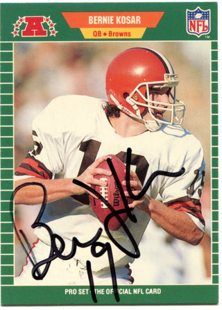 Bernie Kosar Autographed 1989 Pro Set Card