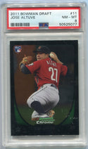 Jose Altuve 2011 Bowman Draft Chrome RC #11 PSA Graded 8