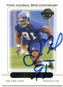 Justin Tuck Autographed 2005 Topps Rookie Card