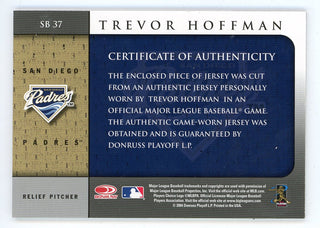 Trevor Hoffman 2005 Leaf Shirt Off My Back Patch Relic #SB37