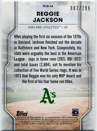 Reggie Jackson 2020 Topps Of The Class Greats Rainbow Foil Card #TCG-16 87/299