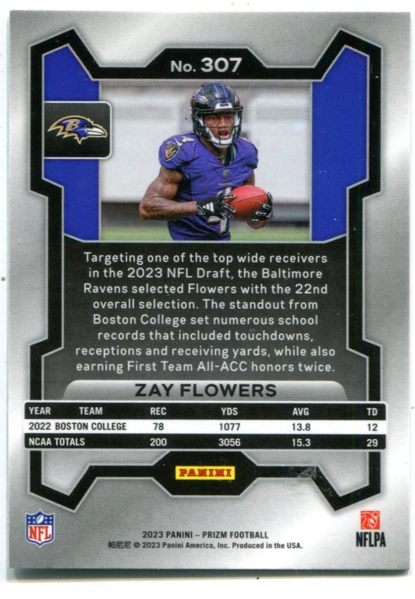 Zay Flowers 2023 Panini Prizm #307 Card