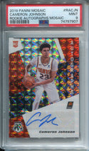 Cameron Johnson Autographed 2019 Panini Mosaic Rookie Card #RACJN PSA 9