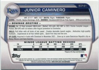 Junior Caminero 2023 Bowman Chrome Prospects RC #BCP-61