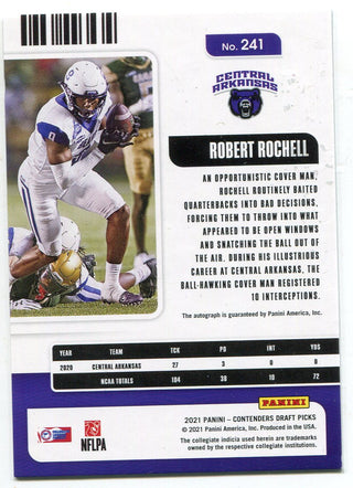 Robert Rochell 2021 Panini Contenders Draft Picks Autographed College Ticket /39