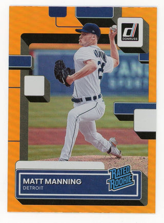 Matt Manning 2022 Panini Orange Donruss Optic #33 Card