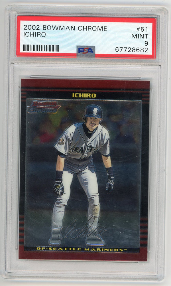 Ichiro 2002 Bowman Chrome #51 PSA MT 9