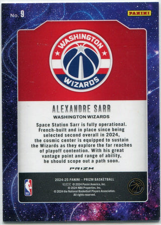 Alexandre Sarr 2024 - 2025 Panini Prizm Deep Space Silver Prizm RC #9