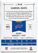 Gabriel Davis 2020 Panini Chronicles Rookie Card #PA-28