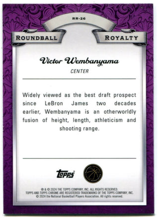 Victor Wembanyama 2023 Topps Chrome Roundball Royalty #RR26 Card