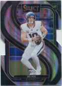 Bo Nix 2024 Panini Select Die-Cut Silver Prizm RC #117
