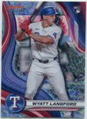 Wyatt Langford 2024 Bowman's Best Wave Refractor RC #65