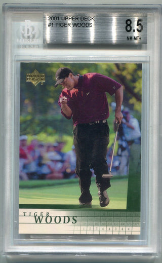 Tiger Woods 2001 Upper Deck RC #1 BGS Graded 8.5