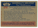 Ted Williams 1959 Fleer Baseball Card #78 Honors For Williams