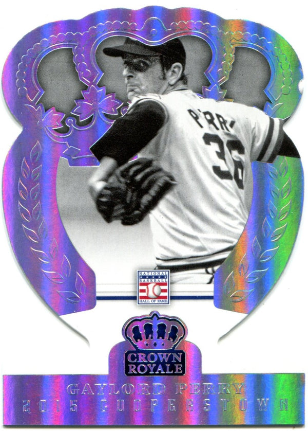 Gaylord Perry 2015 Panini Crown Royale Silver Parallel Card #39 36/75