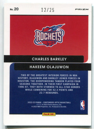 Charles Barkley Hakeem Olajuwon 2022-23 Contenders Optic Green Pulsar /25