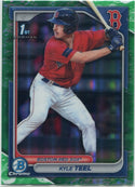 Kyle Teel 2024 Bowman Chrome Prospects Lunar Glow Green Refractor RC #BCP-48