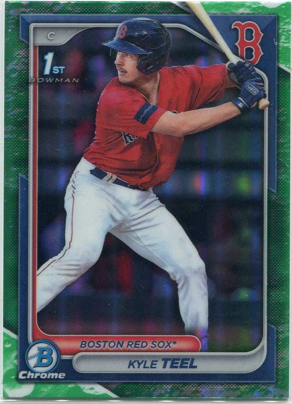 Kyle Teel 2024 Bowman Chrome Prospects Lunar Glow Green Refractor RC #BCP-48
