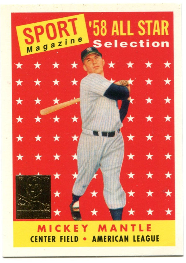 Mickey Mantle 1996 Topps #487 1958  Reprint Card
