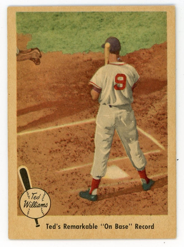 Ted Williams 1959 Fleer Baseball Card #76 Ted's Remarkable "On Base" Record