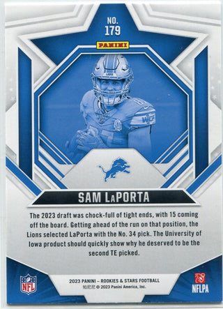 Sam LaPorta 2023 Panini Rookies & Stars RC #179