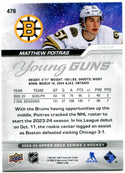 Matthew Poitras 2023-24 Upper Deck Young Guns RC #478