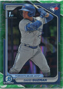 David Guzman 2024 Bowman Chrome Prospects Lunar Glow Green Refractor RC #BCP-114