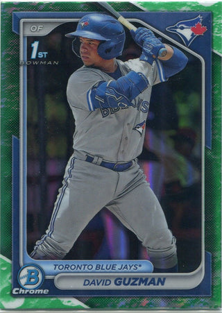 David Guzman 2024 Bowman Chrome Prospects Lunar Glow Green Refractor RC #BCP-114