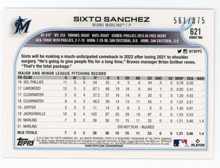 Sixto Sanchez 2022 Topps Shimmer Future Stars Series Two #621 Card 561/875