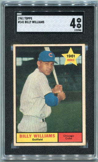 Billy Williams 1961 Topps RC #141 SGC Graded 4