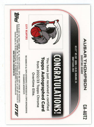 Ausar Thompson 2023 Topps Autographed Chrome #CA-AUT2