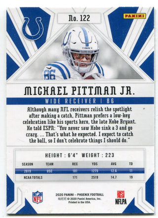 Michael Pittman Jr. 2020 Panini Phoenix Rookie Card #122