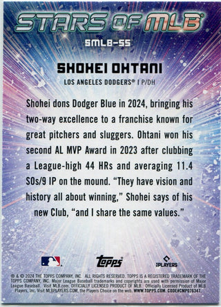Shohei Ohtani 2024 Topps Stars Of MLB Card #SMLB-55
