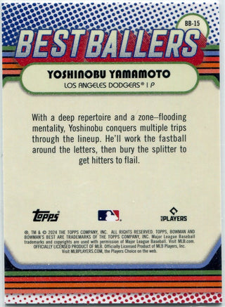 Yoshinobu Yamamoto 2024 Bowman's Best Best Ballers RC #BB-15