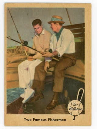 Ted Williams 1959 Fleer Baseball Card #67 Two Famous Fisherman