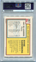 Ryne Sandberg 1992 Topps Autographed Card #387 PSA/DNA Certified