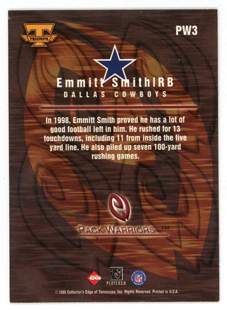 Emmitt Smith 1999 Collector's Edge Pack Warriors #PW3