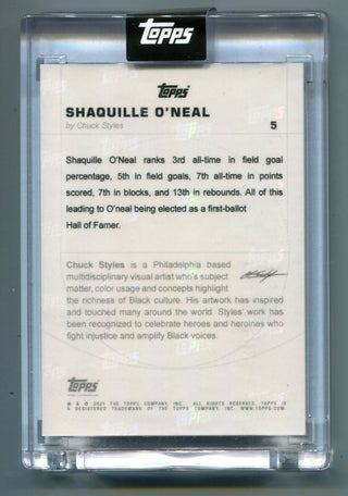 Shaquille O'Neal 2021 Topps #5 by Chuck Styles