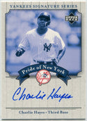 Charlie Hayes 2003 Upper Deck Pride of NY Autographed Card #PN-CH