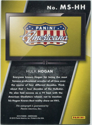 Hulk Hogan 2015 Panini Americana Autographed Card #MS-HH