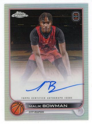 Malik Bowman 2023 Topps Chrome Autographed #CA-MB2