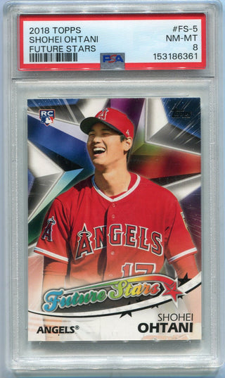 Shohei Ohtani 2018 Topps Future Stars RC #FS-5 PSA Graded 8
