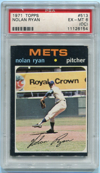 Nolan Ryan 1971 Topps Card #513 PSA Graded 6(OC)