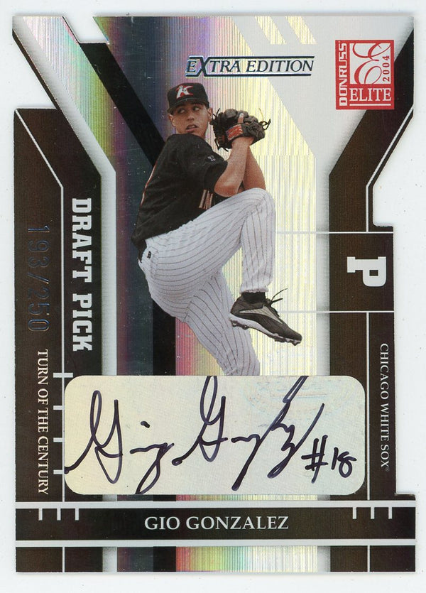 Gio Gonzalez Autographed 2004 Donruss Turn of the Century Draft Picks #318