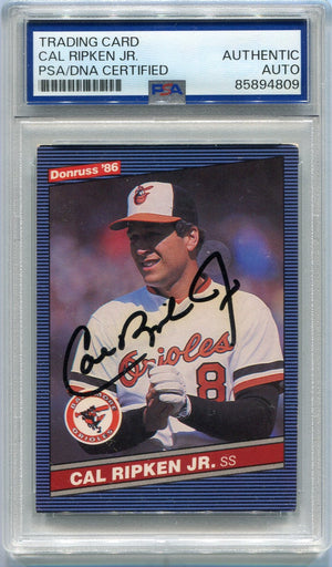 Cal Ripken Jr 1986 Donruss Autographed Card #210 PSA/DNA Certified